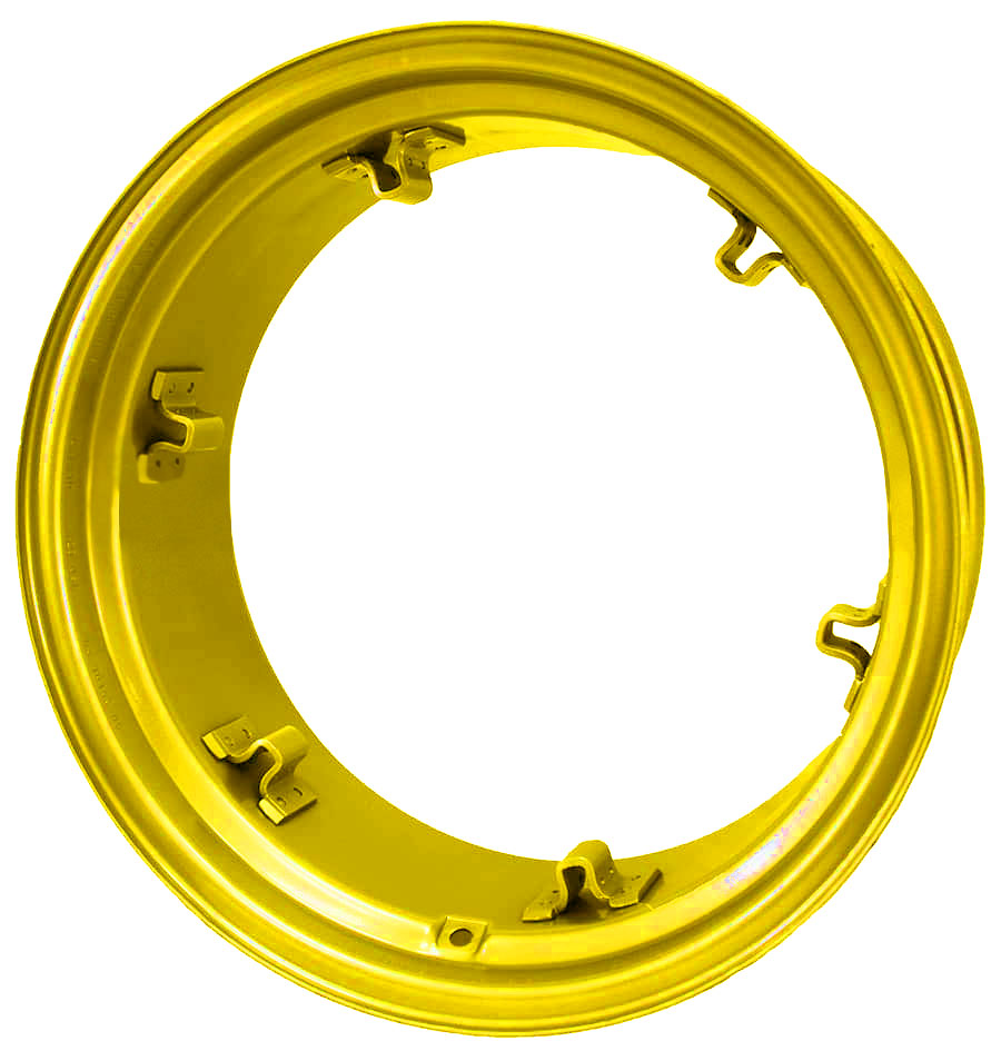 10"W x 24"D, John Deere Yellow 6-Hole Rim with Clamp/Loop Style