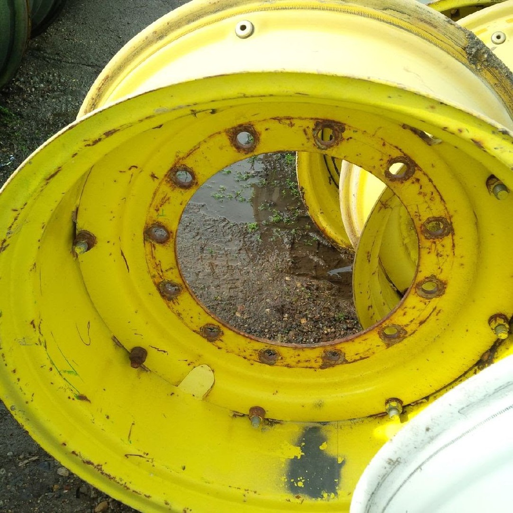 12"W x 28"D, John Deere Yellow 12-Hole Rim with Clamp/Loop Style