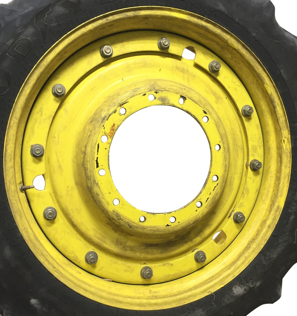 10"W x 38"D, John Deere Yellow 12-Hole Stub Disc