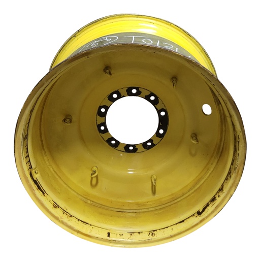 [T012666RIM] 25"W x 38"D, John Deere Yellow 10-Hole Formed Plate