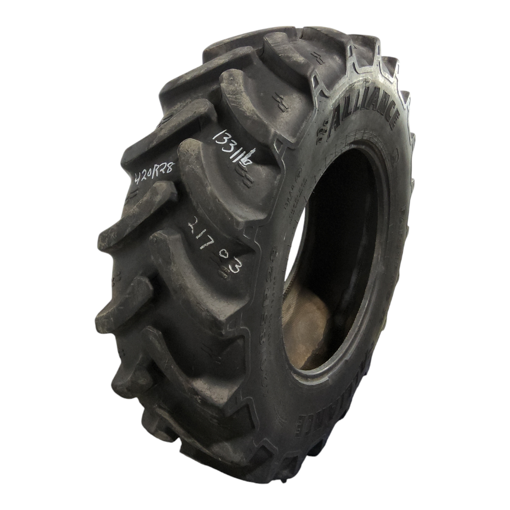 りー USED 420/85R28 Alliance 846 Farm Pro II 85 Series R-1W 139B 65