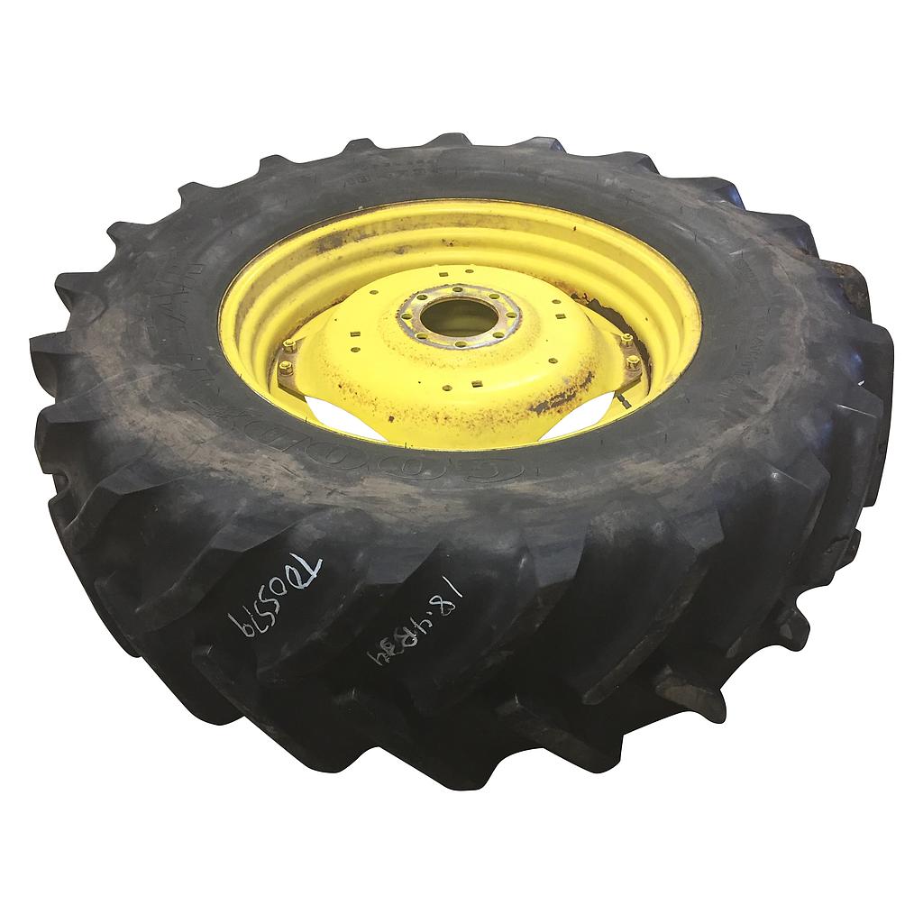 USED 18.4R34 Goodyear Farm Super Traction Radial R-1W 144B 75% for