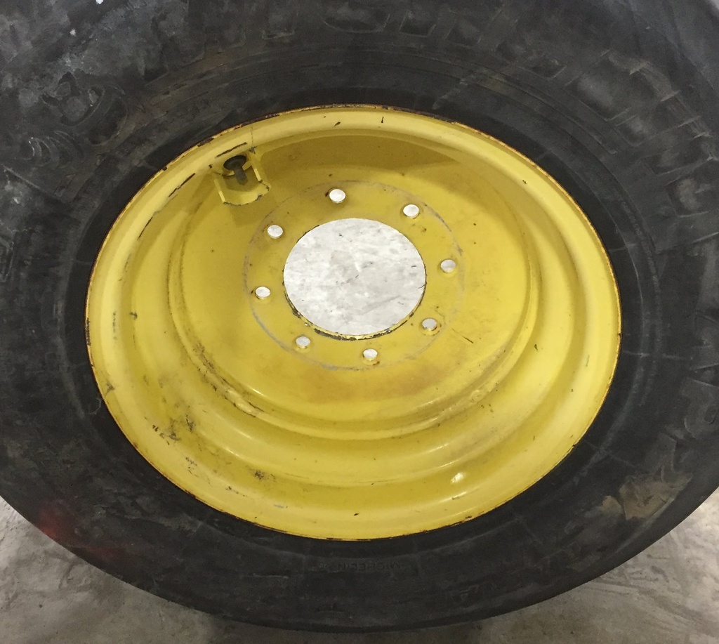 11"W x 18"D, John Deere Yellow 8-Hole Formed Plate