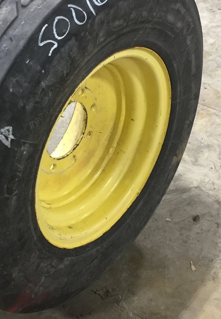 11"W x 18"D, John Deere Yellow 8-Hole Formed Plate