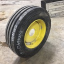 VF 285/70R19.5 Firestone Destination Farm I-1 on John Deere Yellow 8-Hole Formed Plate 99%