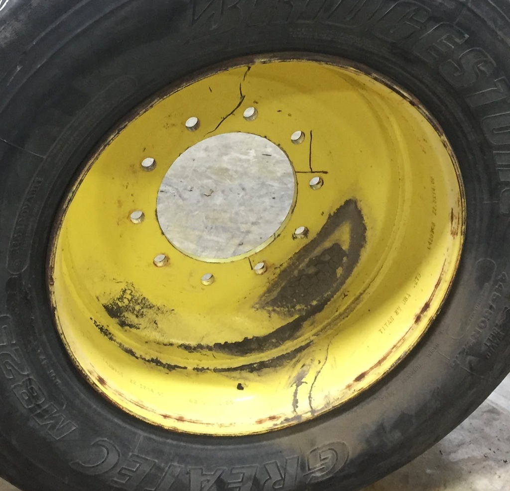 14"W x 22.5"D, John Deere Yellow 10-Hole Formed Plate