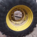 420/90R30 Firestone Radial All Traction FWD R-1 on John Deere Yellow 12-Hole Waffle Wheel (Groups of 3 bolts) 40%