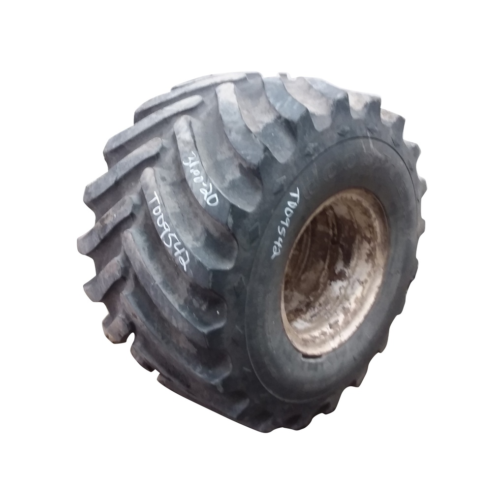 48/31.00-20 Goodyear Farm Super Terra Grip HF-2 on Off White 0-Hole Terra Rim 60%