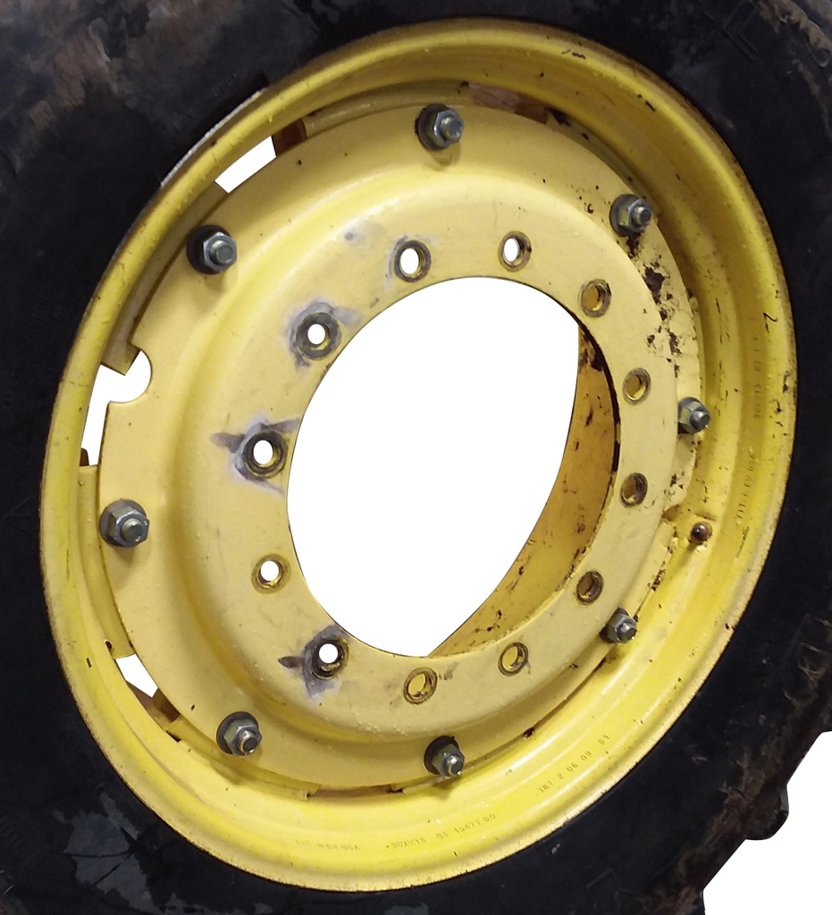 13"W x 30"D, John Deere Yellow 8-Hole Rim with Clamp/U-Clamp