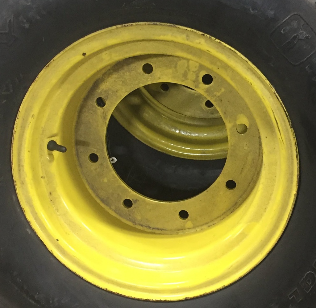 10"W x 16"D, John Deere Yellow 8-Hole Formed Plate