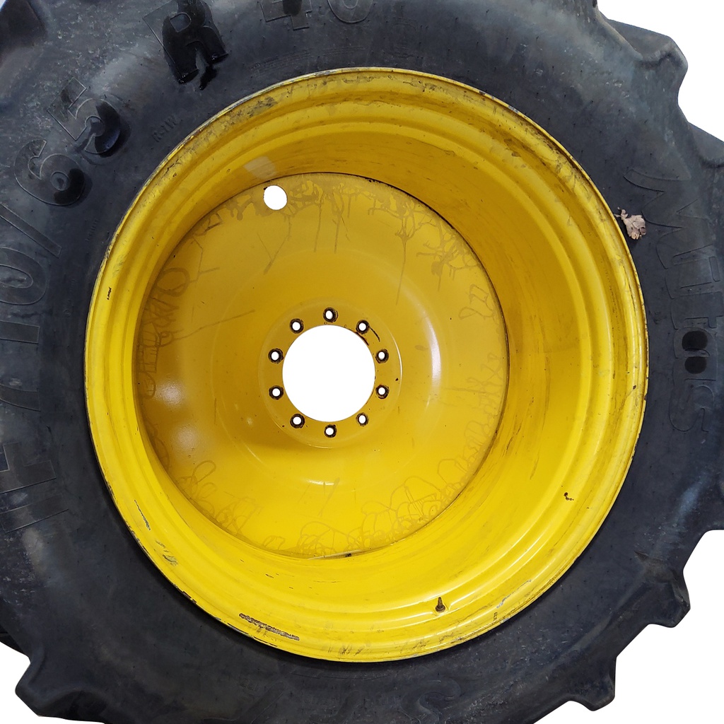 25"W x 46"D, John Deere Yellow 10-Hole Formed Plate