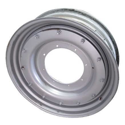 10"W x 34"D Stub Disc Rim with 8-Hole Center, Case IH Silver Mist