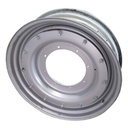 10"W x 34"D Stub Disc Rim with 8-Hole Center, Case IH Silver Mist