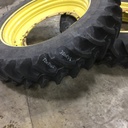 380/90R46 Firestone Radial 9000 R-1W on John Deere Yellow 12-Hole Stub Disc 90%