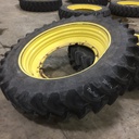 380/90R46 Firestone Radial 9000 R-1W on John Deere Yellow 12-Hole Stub Disc 90%