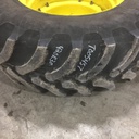 420/90R30 Firestone Radial All Traction FWD R-1 on John Deere Yellow 12-Hole Waffle Wheel (Groups of 2 bolts) 65%