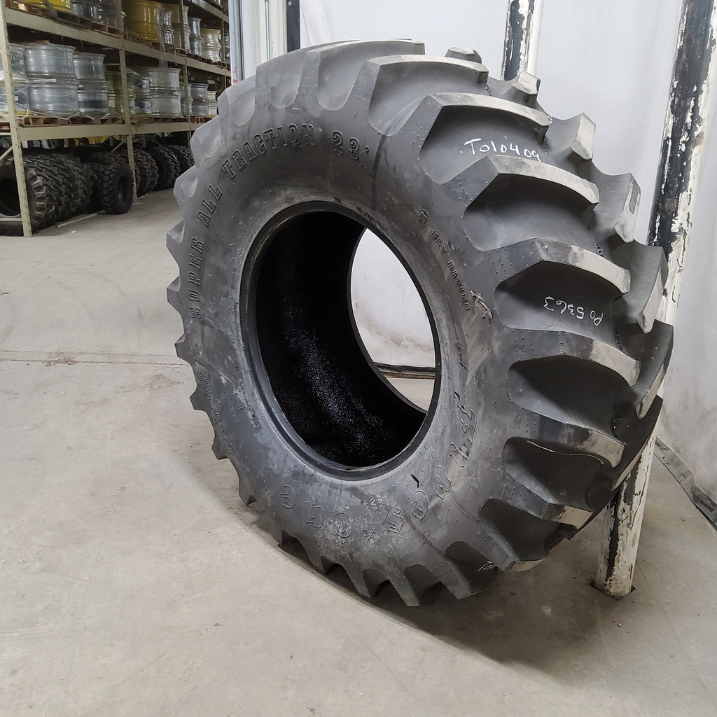 24.5/-32 Firestone Super All Traction 23 R-1, F (12 Ply) 95%