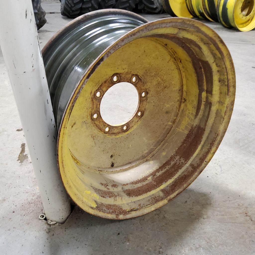 16"W x 30"D, John Deere Yellow 8-Hole Formed Plate