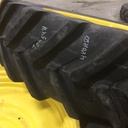 480/80R50 Michelin AgriBib R-1W on John Deere Yellow 10-Hole Formed Plate W/Weight Holes 70%