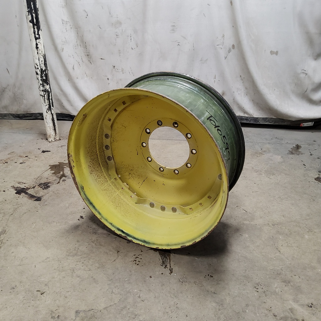 15"W x 34"D Waffle Wheel (Groups of 3 bolts)/Waffle Wheel (Groups of 3 bolts)HD Rim with 10-Hole Center, John Deere Yellow