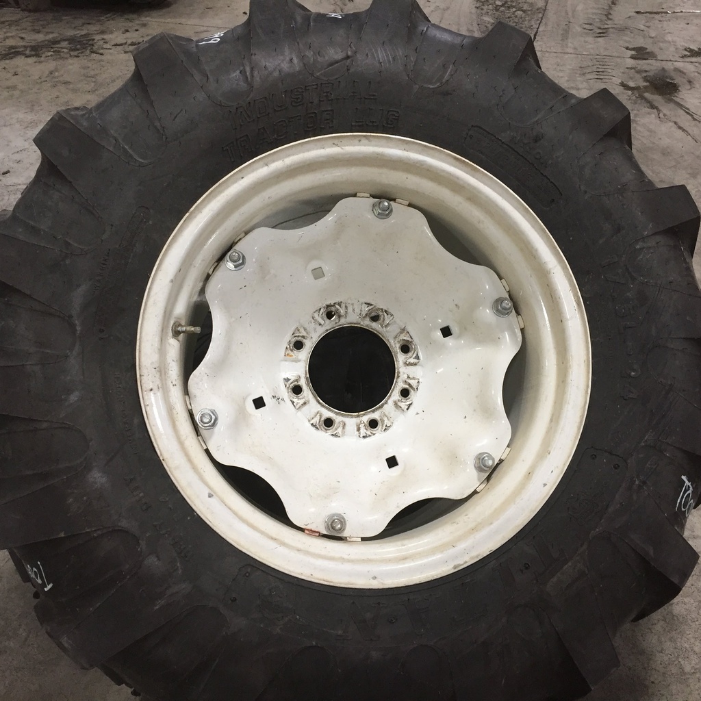 15"W x 24"D, New Holland White 6-Hole Rim with Clamp/Loop Style