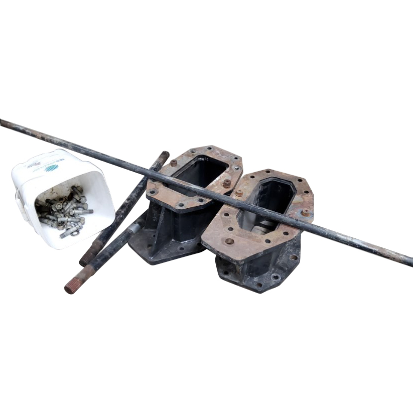 10.5"L Combine Frame Extension, w/Shafts, Hdw & Truss Rod, Case-IH Combine 8010*/7230*/7240*/8120/8230/8240/9120/9230/9240/New Holland ("G" Planetary 22/22 spline drive shafts), Black