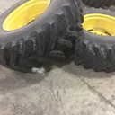 420/85R26 Goodyear Farm Dyna Torque Radial R-1 on John Deere Yellow 10-Hole Waffle Wheel (Groups of 2 bolts) 65%