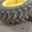 20.8/R42 Firestone Radial All Traction 23 R-1 on John Deere Yellow 10-Hole Formed Plate W/Weight Holes 55%
