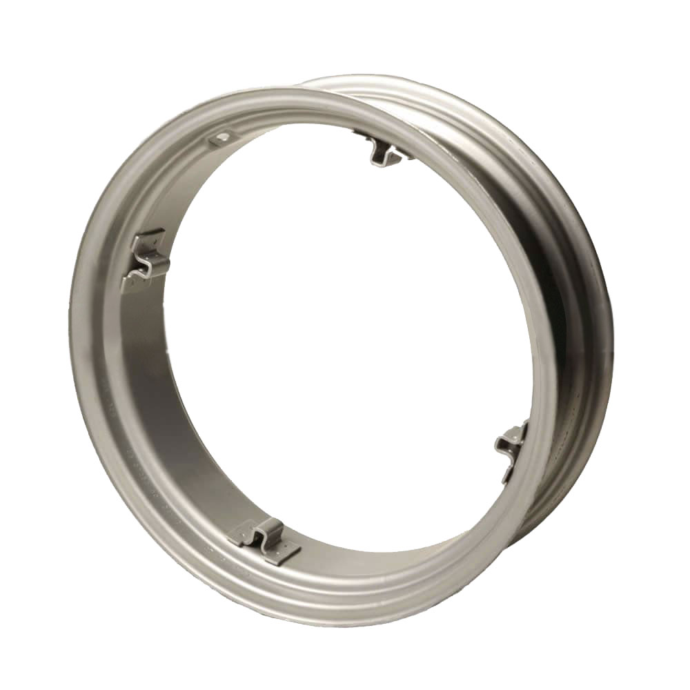 7"W x 24"D, Case IH Silver Mist 4-Hole Rim with Clamp/Loop Style