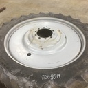 380/90R54 Goodyear Farm DT800 Super Traction R-1W on Case IH Silver Mist 10-Hole Formed Plate W/Weight Holes 40%