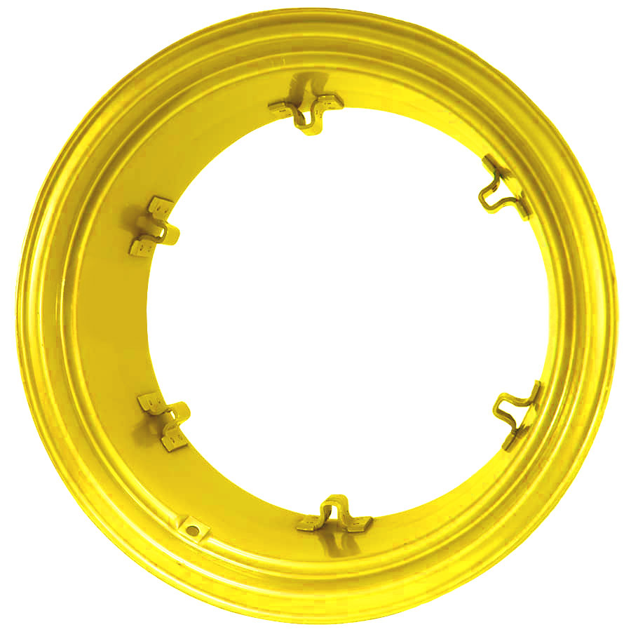 12"W x 24"D, John Deere Yellow 6-Hole Rim with Clamp/Loop Style