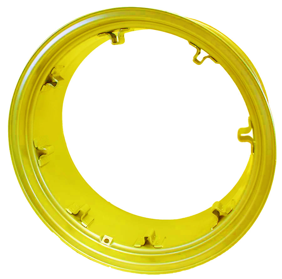 12"W x 28"D, John Deere Yellow 8-Hole Rim with Clamp/Loop Style