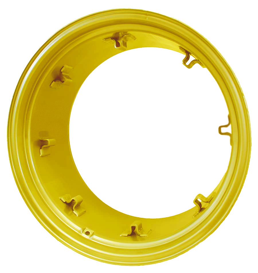 15"W x 28"D, John Deere Yellow 8-Hole Rim with Clamp/Loop Style