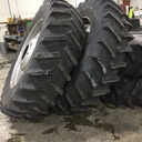 520/85R46 Firestone Radial Deep Tread 23 R-1W on Case IH Silver Mist 10-Hole Formed Plate W/Weight Holes 70%