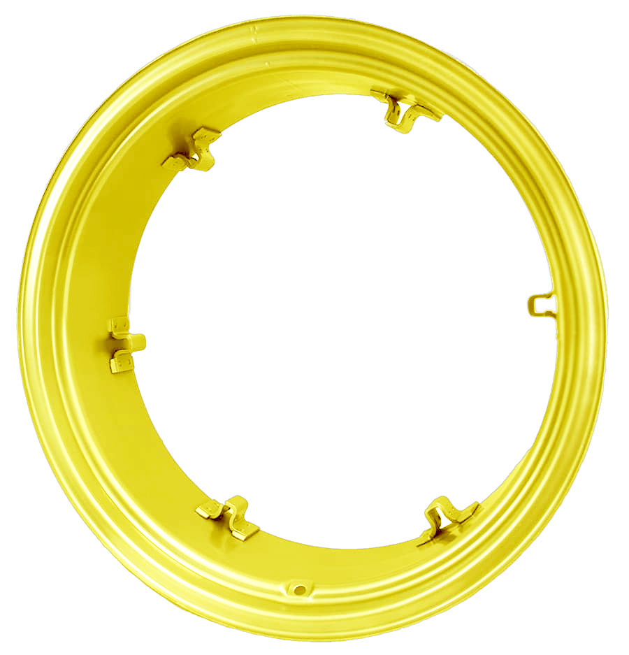 10"W x 28"D, John Deere Yellow 6-Hole Rim with Clamp/Loop Style