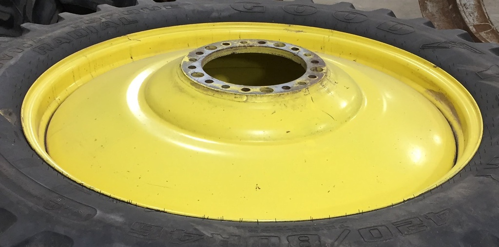 13"W x 46"D, John Deere Yellow 10-Hole Formed Plate