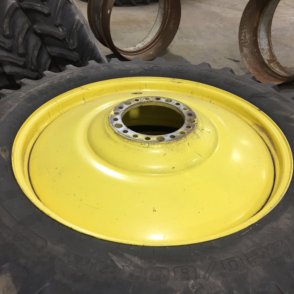 13"W x 46"D, John Deere Yellow 10-Hole Formed Plate