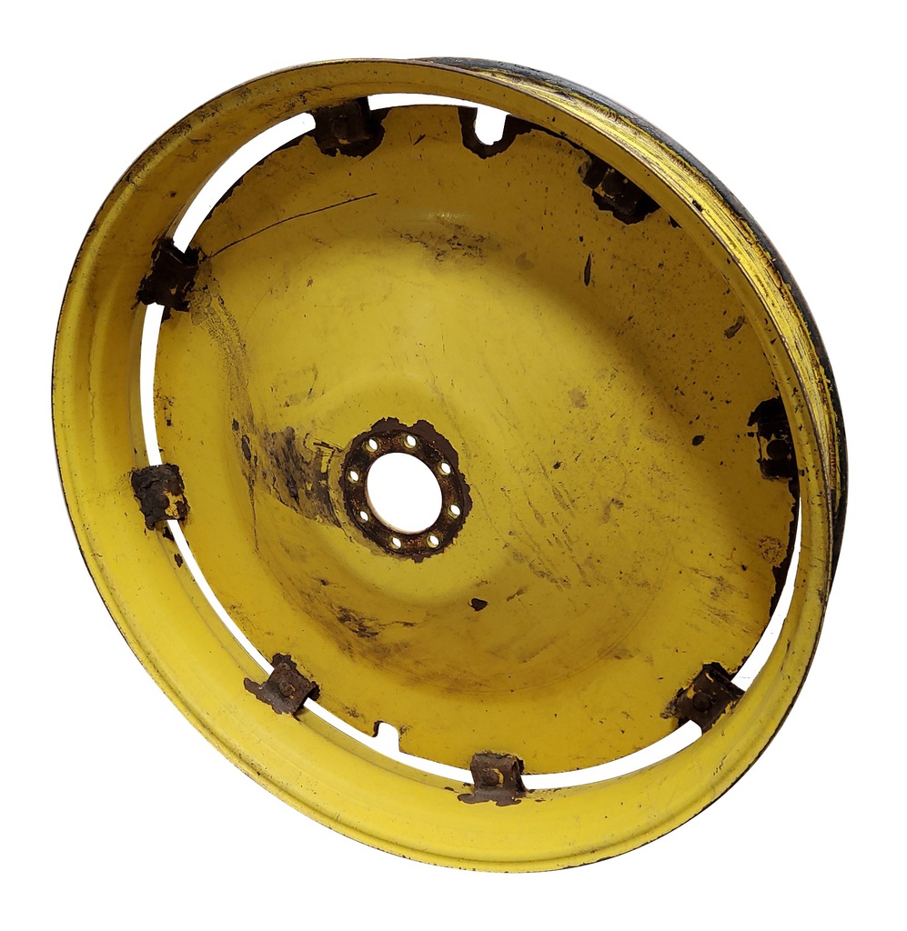 8"W x 54"D Rim with Clamp/U-Clamp/Rim with Clamp/Loop Style Rim with 8-Hole Center, John Deere Yellow