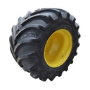LSW 1000/40R32 Goodyear Farm Optitrac R-1W on John Deere Yellow 12-Hole Formed Plate 85%