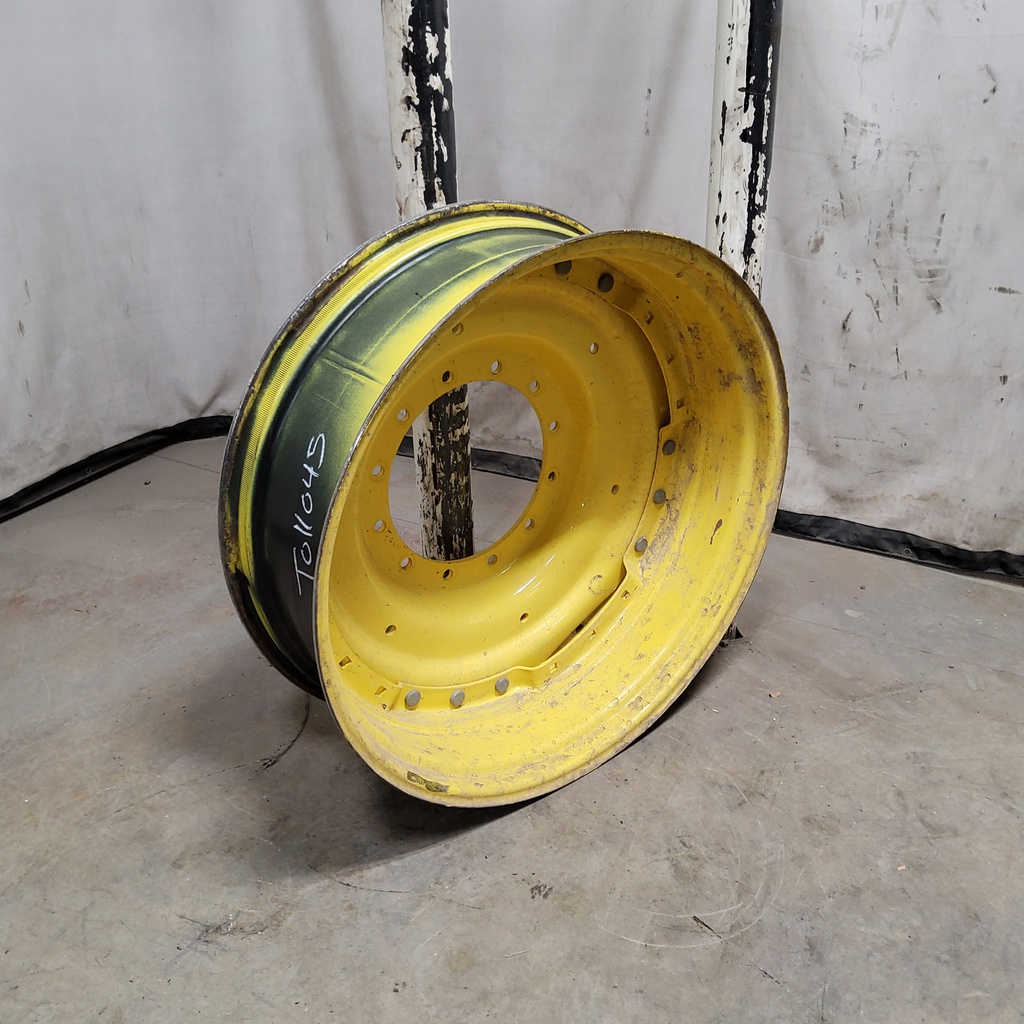 12"W x 38"D, John Deere Yellow 12-Hole Waffle Wheel (Groups of 3 bolts)