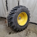 440/80-24 Galaxy Super Industrial Lug R-4 on John Deere Yellow 8-Hole Stamped Plate 99%