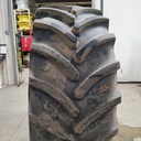LSW 800/55R46 Goodyear Farm DT830 Optitrac R-1W on John Deere Yellow 10-Hole Formed Plate W/Weight Holes 95%