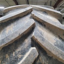 LSW 800/55R46 Goodyear Farm DT830 Optitrac R-1W on John Deere Yellow 10-Hole Formed Plate W/Weight Holes 95%