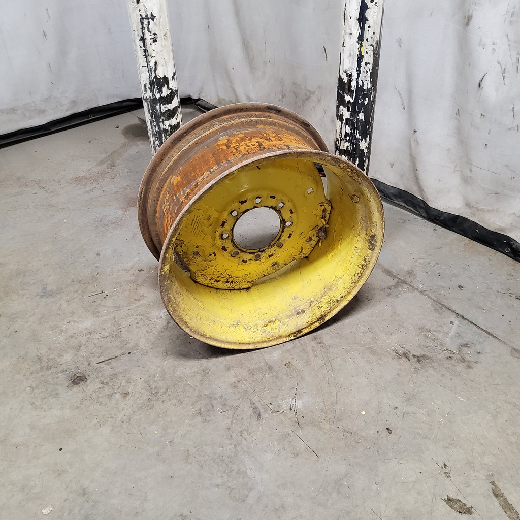 12"W x 24"D, John Deere Yellow 8-Hole Stamped Plate