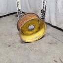 12"W x 24"D, John Deere Yellow 8-Hole Stamped Plate