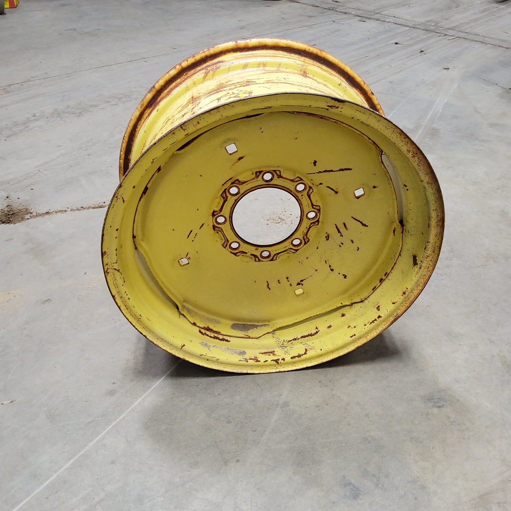 12"W x 24"D, John Deere Yellow 8-Hole Stamped Plate