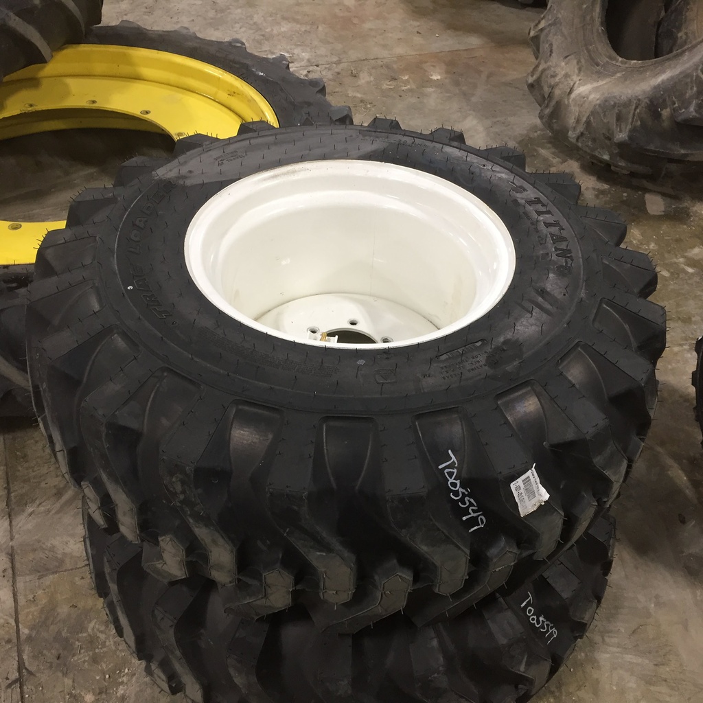 43/16.00-20 Titan Farm Trac Loader SS NHS  R-4 on Cream 6-Hole Formed Plate 99%