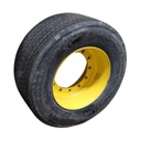 445/50R22.5 Michelin on John Deere Yellow 12-Hole Implement 99%