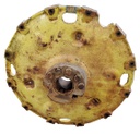 12-Hole Double Bevel 34" Cast Center for 34" Rim, John Deere Yellow
