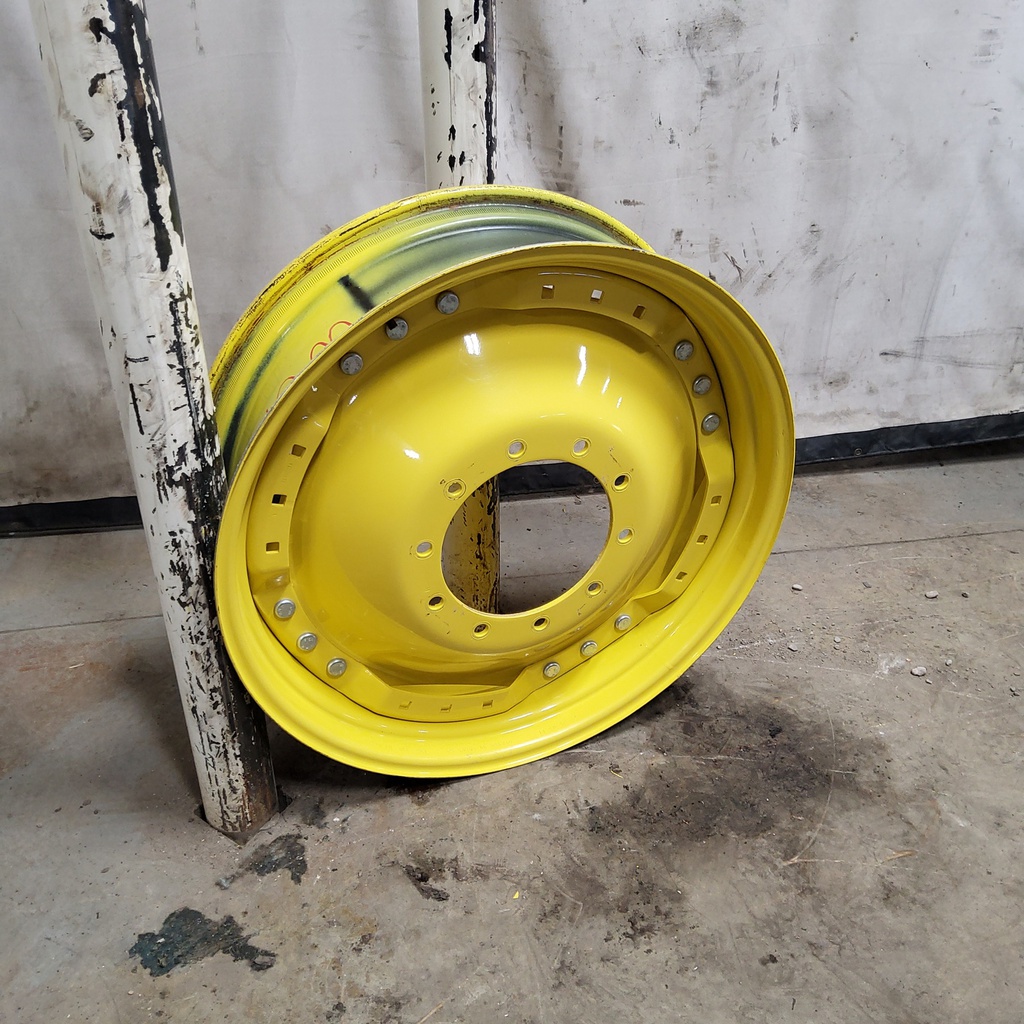 10"W x 34"D, John Deere Yellow 12-Hole Waffle Wheel (Groups of 3 bolts)